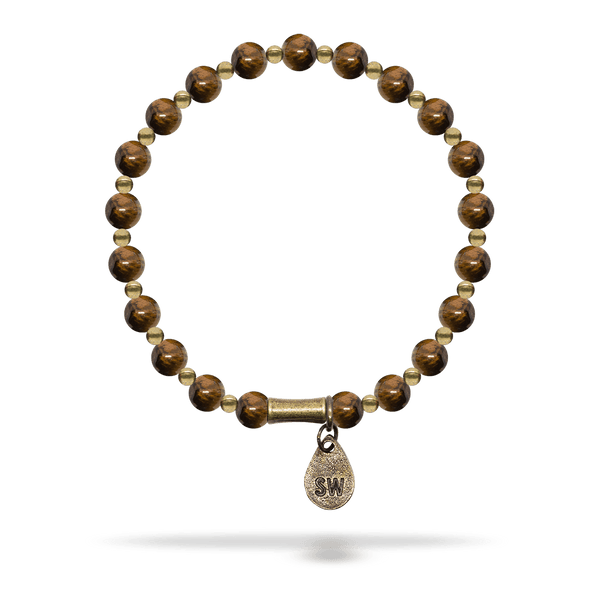 Tiger's Eye & Ethiopian Brass Bracelet
